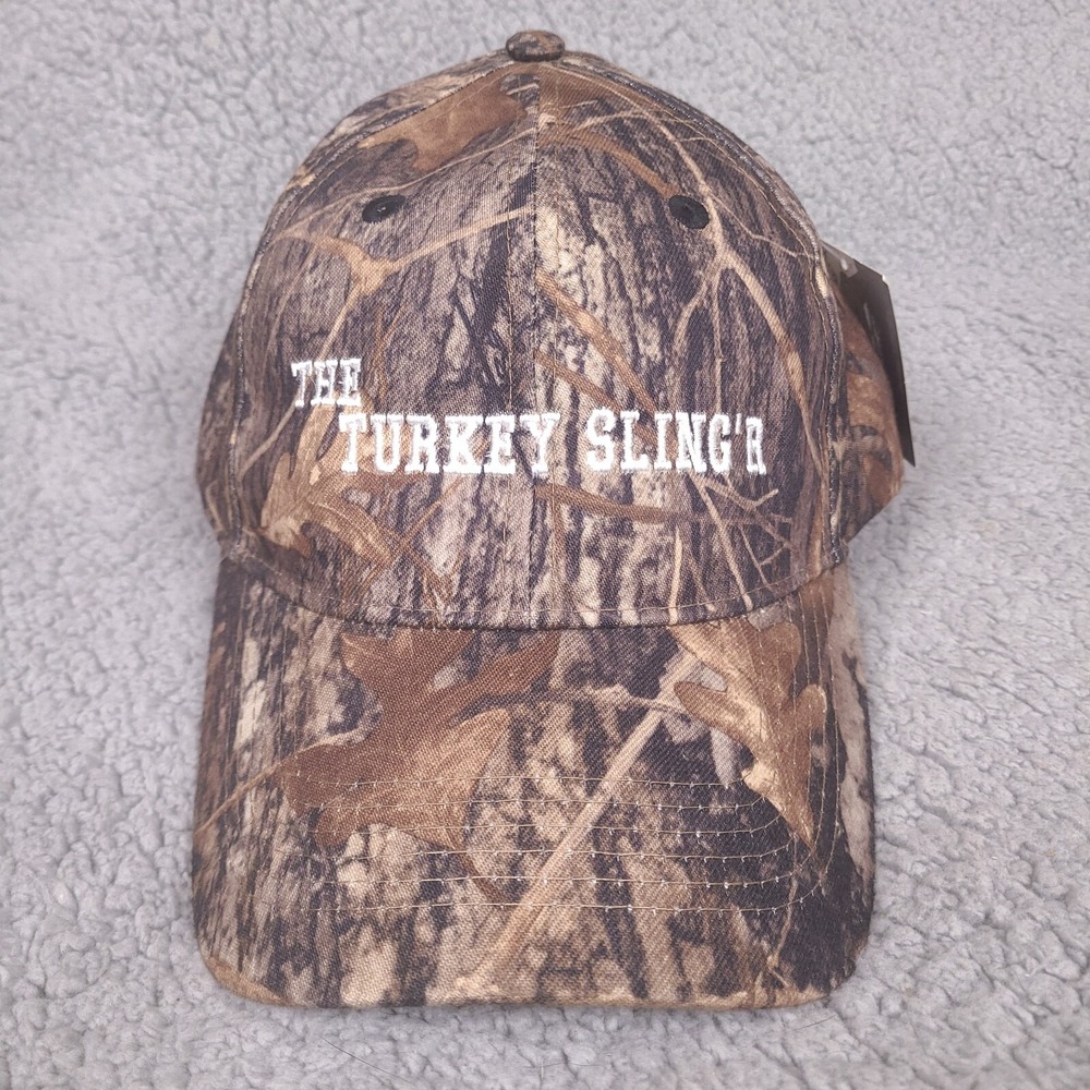 The Turkey Sling'r Baseball Hat Cap Strapback Hunting‎ Fishing Camp True Timber